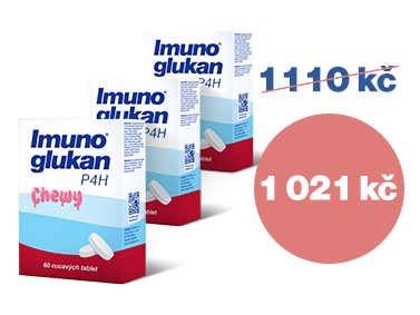 Výhodný balíček 3 produktů Imunoglukan P4H® cucavé tablety