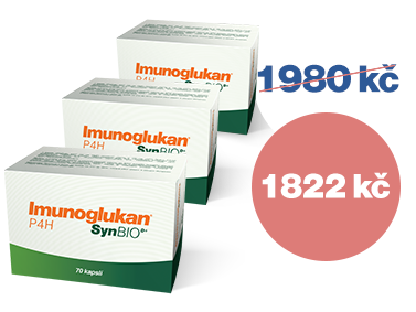 Výhodný balíček 3 produktů Imunoglukan P4H® SynBIOD+ 70 kapslí