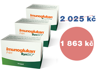 Výhodný balíček 3 produktů Imunoglukan P4H® SynBIOD+ 70 kapslí